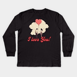 You Are My Crush, valentines day, minimalistic Kids Long Sleeve T-Shirt